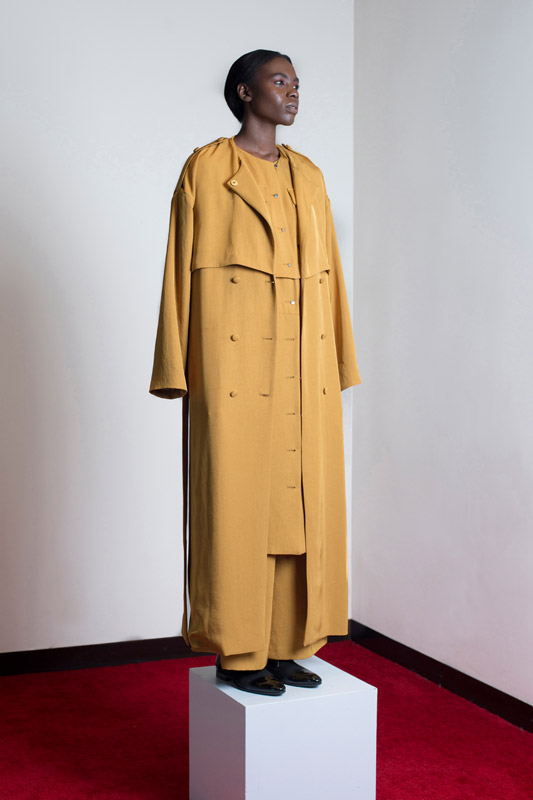 8 Beyonce's Jay Z Dinner Date 5-31 Jerome Custom Mustard Yellow Dress and Harbison Spring 2015 Gold Twill Trench Coat
