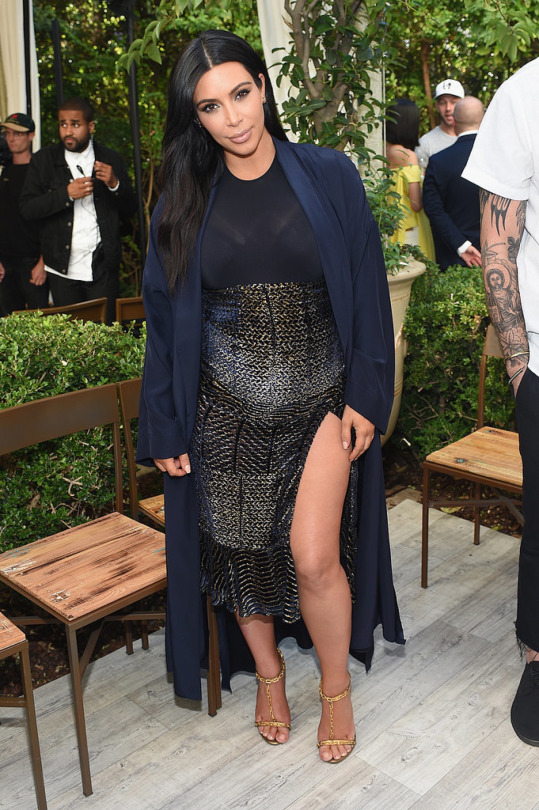 Kim Kardashian West's CFDA:Vogue Fashion Fund Show and Tea Altuzarra Fall 2015 'Faulk' Skirt in Velvet Devore