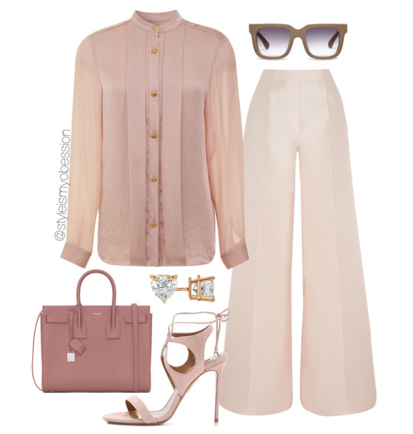 how to wear all petal pink in fall 2015 trend the winter saint lauren pink bag what to wear