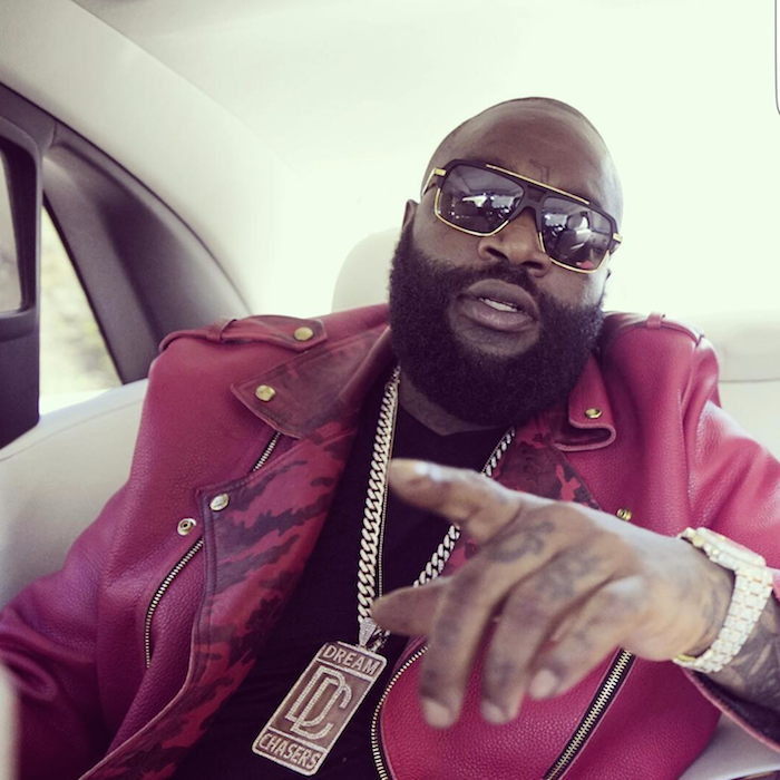 rick ross red leather jacket.