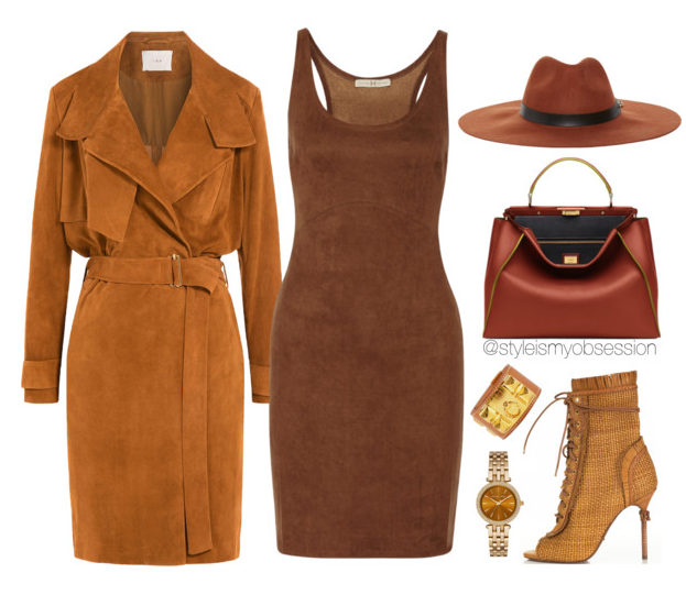 what to wear with halston suede dress fall 2015 suede brown trend how to wear it