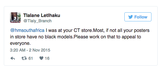 00 h&m south african racist tweets black models negative positive image fashion bomb daily