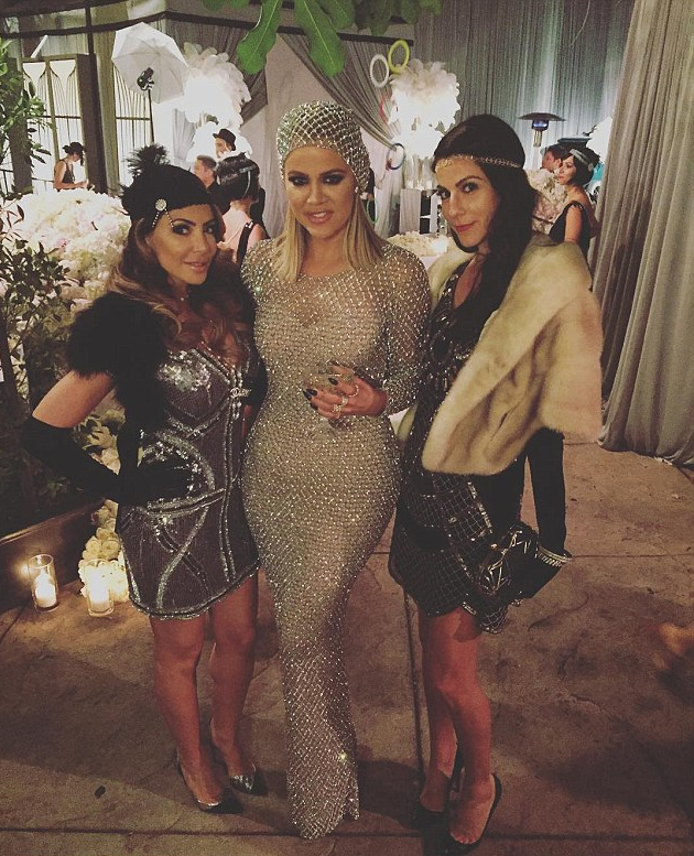 1 Khloe Kardashian, Kendall Jenner and Kylie Jenner's Kris Jenner Great Gatsby Birthday Party Yousef Al-Jasmi Dresses