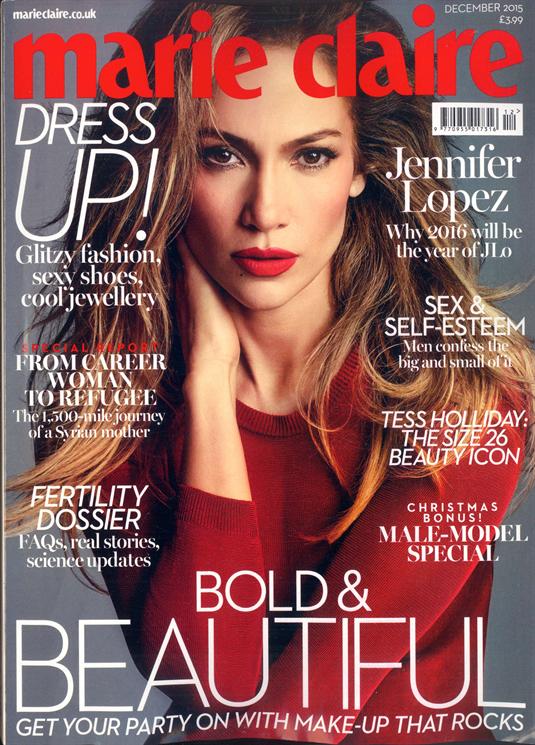 Jennifer Lopez for Marie Claire December 2015