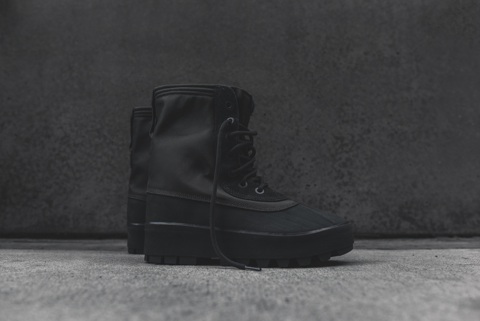 adidas originals yeezy duck boot black kith