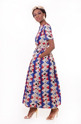 10 TNL Things Nigerian's Love Blue Print Maxi