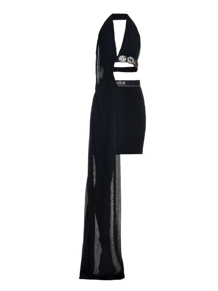 2 Ciara's Billboard Women in Music Luncheon Versus x Anthony Vaccarello Asymmetric Jersey and Leather Gown