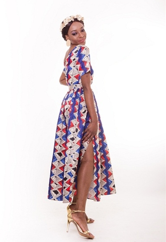 6 TNL Things Nigerian's Love Blue Print Maxi