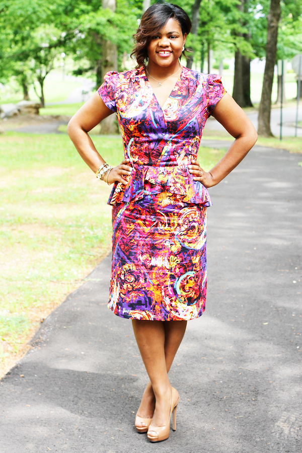 Adrienne from Birmingham adriennes essentials colorful peplum dress