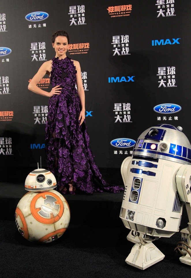 Daisy Ridley attended the Star Wars Shanghai premiere.