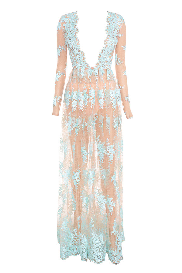 Jade-Thirlwell-23rd-birthday-new-castle-house-of-cb-blue-nude-lace-low-plunge-long-sleeve-dress-product