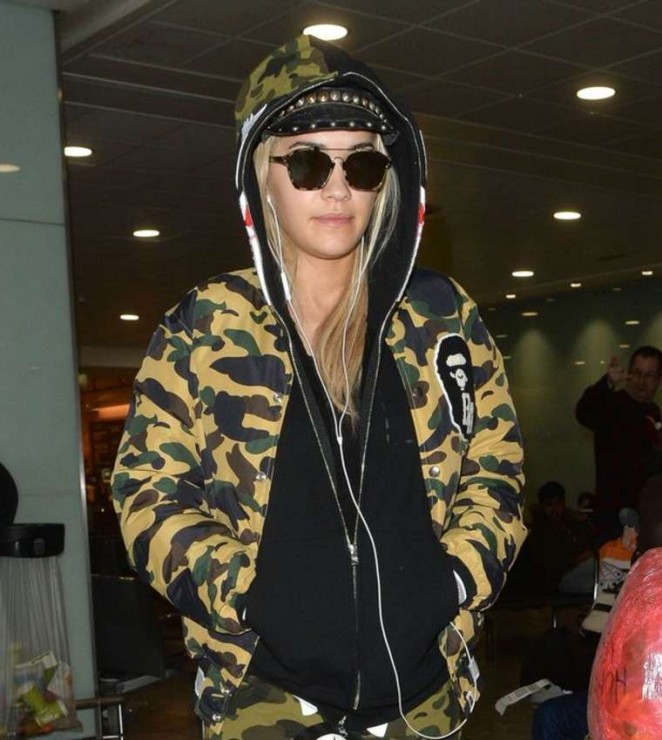 Splurge: Rita Ora's Heathrow Airport A Bathing Ape 1st Camo