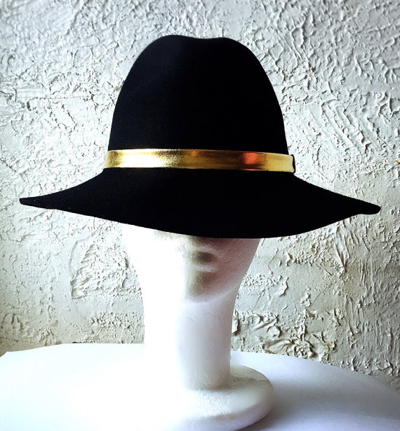 ashaka givens black fedora hat leather band