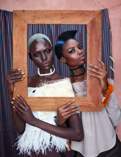 Ajak Deng and Maria Borges Star in Photoshoot Featuring African Designers