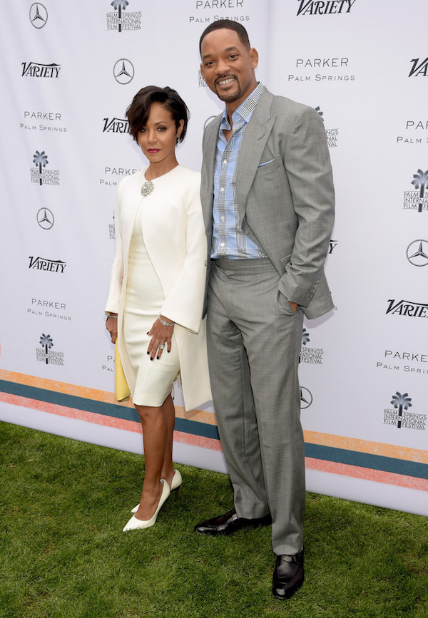 Stunning couple Jada Pinkett Smith and Will Smith beamed at the 27th Annual Palm Springs International Film Festival. Hot!