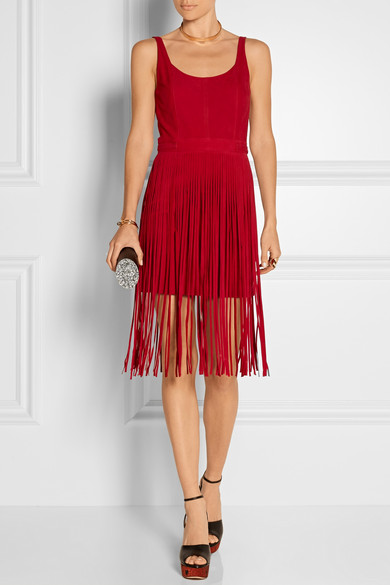 tamara-mellon-red-suede-sleeveless-suede-fringe-dress-2