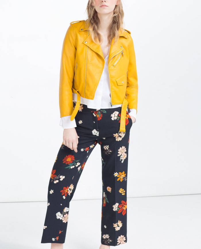 1 Angela Simmons's Instagram Zara Yellow Faux Leather Jacket,