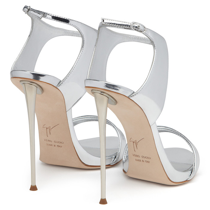 3-Giuseppe Zanotti Roxanne Metal Stiletto Heel Ankle Strap Open Toe Sandals