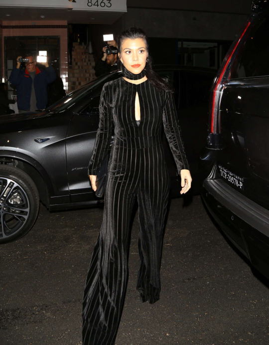 88 Kourtney Kardashian's Nine Zero One Salon Kyna Collection La Femme Black Keyhole Jumpsuit in Velvet