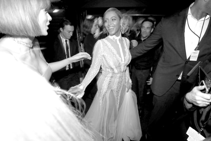 Beyonce's 58th Annual Grammy Awards Inbal Dror White Lace Dress