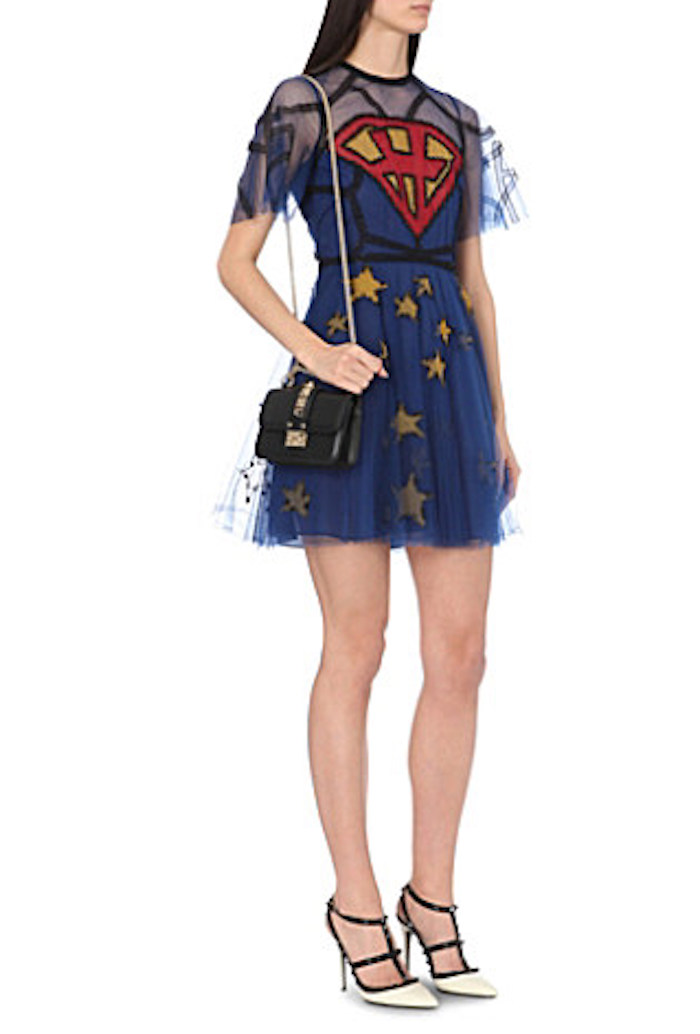 2-valentino-blue-metallic-embroidered-tulle-short-sleeve-dress