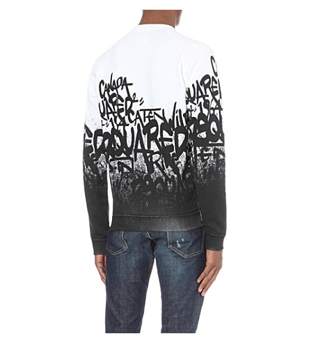 5 Ludacris's The Gold Room DSquared2 Graffiti Print Cotton Jersey Sweatshirt