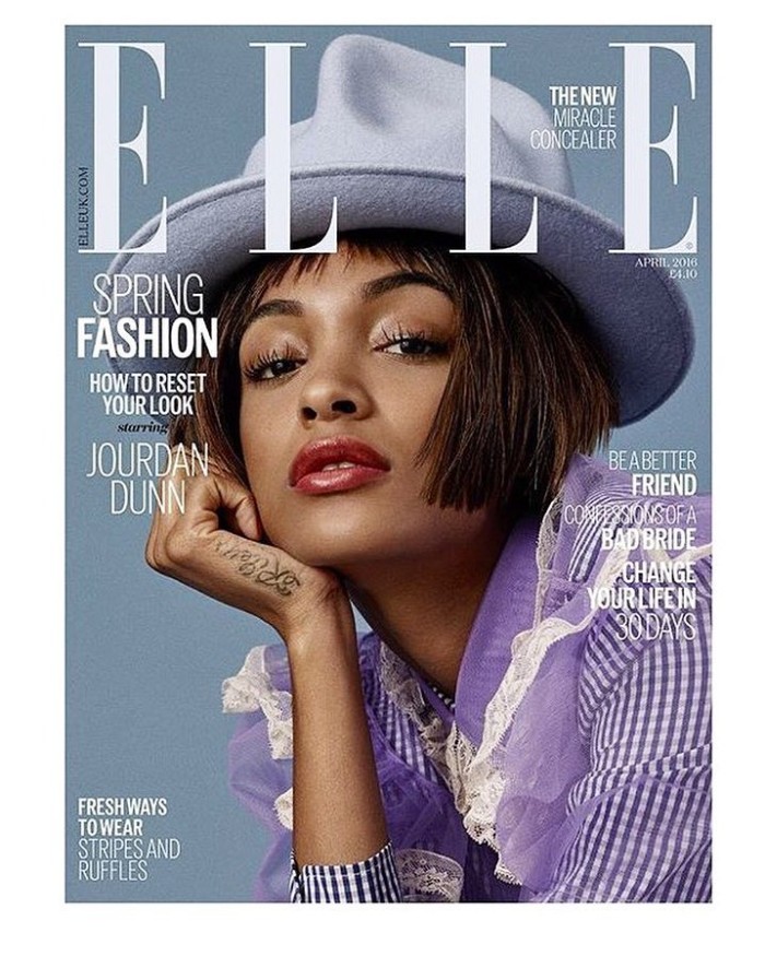 9 In Elle UK, Jourdan Dunn Calls for More Diversity in Fashion, says, I want to see us get to a place where seeing a black girl, anywhere, is not such a big deal.