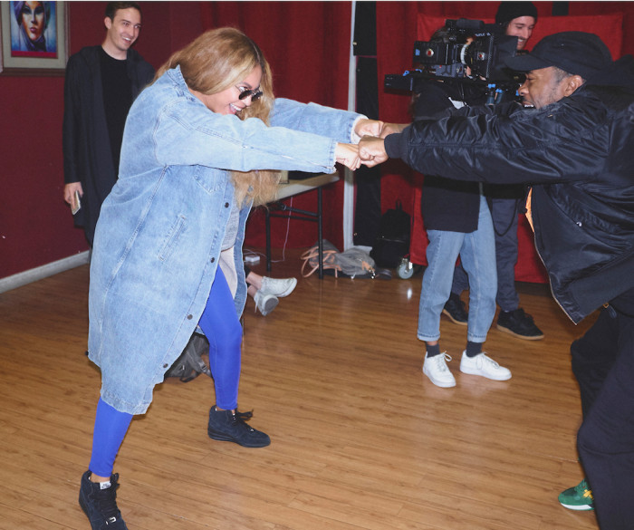 Beyonce Knowles Carter's Superbowl Rehearsals Fear of God Denim Trench Coat
