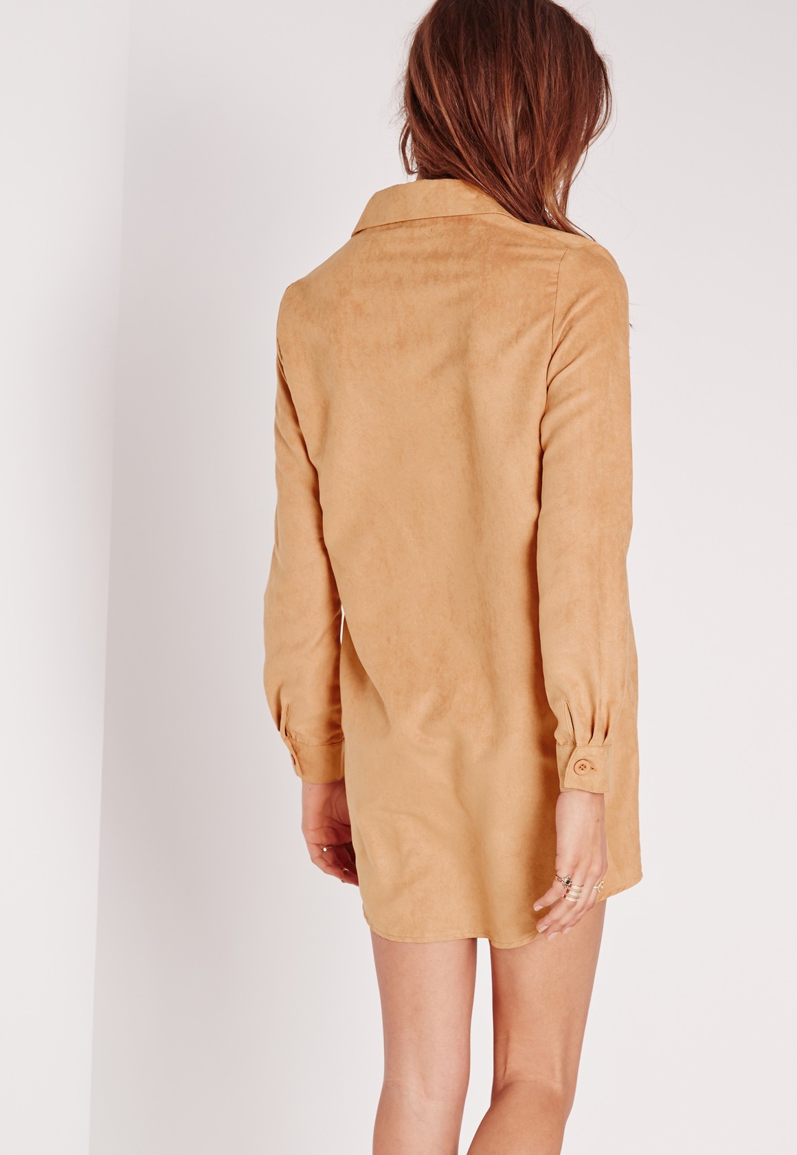 Bomb-Product-of-the-Day-MissGuided-Double-Button-Faux-Suede-Shirt-Dress-2