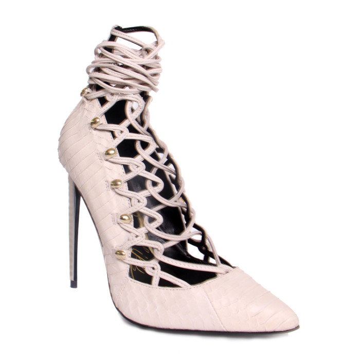 Bomb Product of the Day: Twelve AM’s Blush Pink Python Pistol Pumps