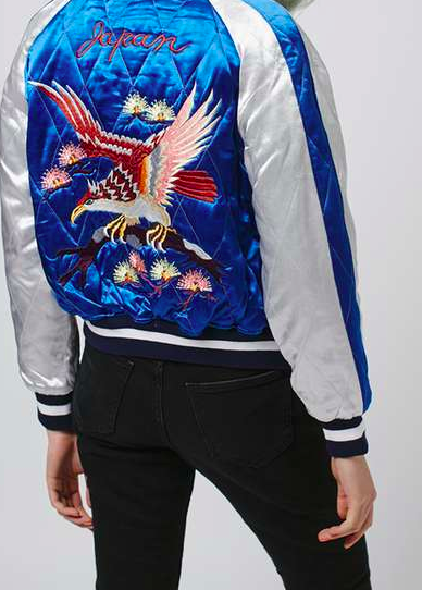 Topshop Reversible Embroidered Bomber 4