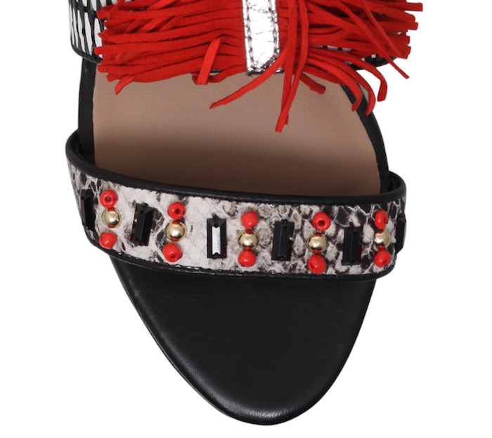 2-kurt-geiger-dakota-red-black-strap-bead-trimmed-gladiator-sandals