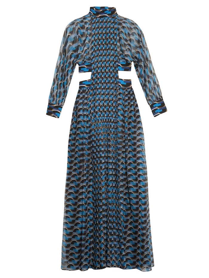 3-fendi-geometric-print-high-neck-cutout-side-long-sleeve-maxi-dress