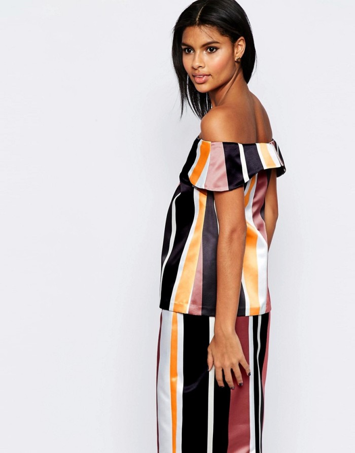 Bomb-Product-of-the-Day-ASOS-Stripe-Minimal-Off-Shoulder-Top-and-Stripe-Pencil-Skirt-In-Structured-Satin-2