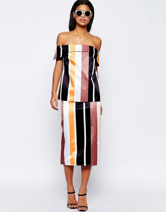 Bomb-Product-of-the-Day-ASOS-Stripe-Minimal-Off-Shoulder-Top-and-Stripe-Pencil-Skirt-In-Structured-Satin-3