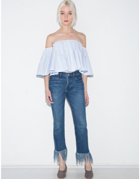 Bomb-product-of-the-day-pixie-market-Light-Blue- Crop-off-the-shoulder-top