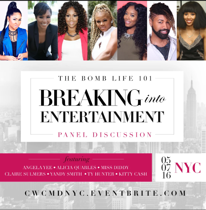 Get Tickets for Cocktails with Claire x Miss Diddy New York , Featuring a Breaking to Entertainment Panel with Angela Yee, Yandy Smith, Ty Hunter, Alicia L. Quarles, and Kitty Cash!