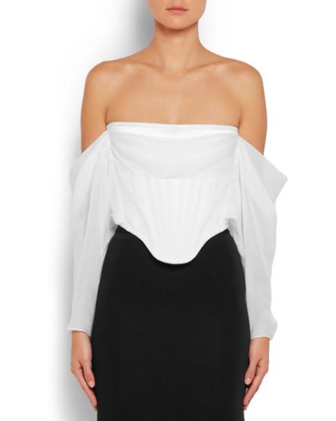 Splurge: Kim Kardashian’s Miami Givenchy White Off-the-Shoulder Top and ...