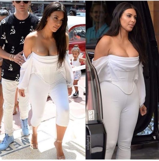 Kim-Kardashian-Miami-White-Off-the-Shoulder-Gevenchy-satin-chiffon-top-2