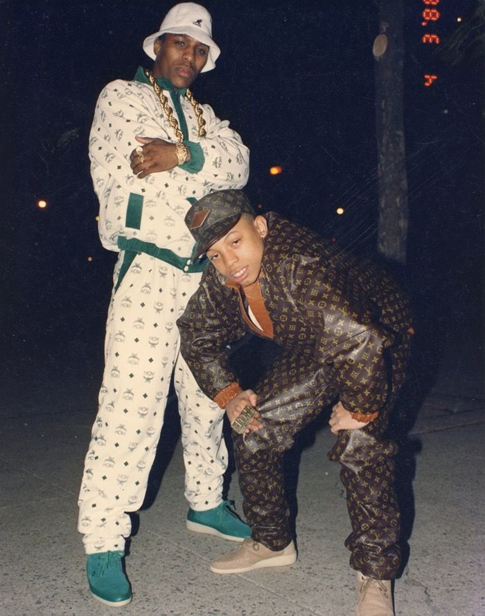 L.L. Cool J in 1988, in his Dapper Dan MCM suit. Pretty cool. Can we bring  1988 back, just for a week or two?