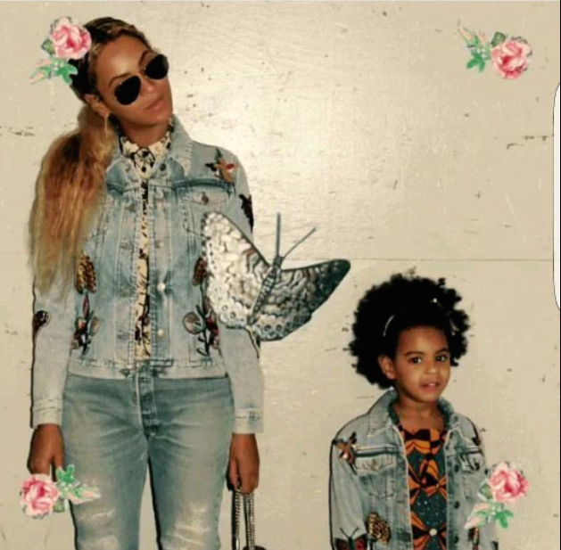 Beyonce & Blue Ivy's Instagram Gucci Embroidered Denim Jackets