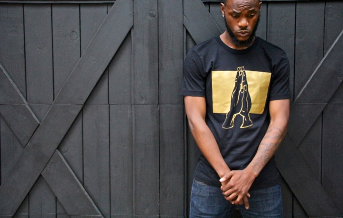 Bomb-Product-of-the-day-Glen-berkeley-Black-and-gold-praying-hands-t-shirt-1
