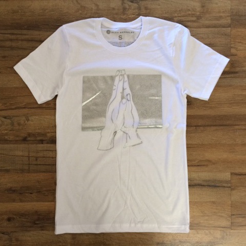 Bomb-Product-of-the-day-Glen-berkeley-white-and-silver-praying-hands-t-shirt