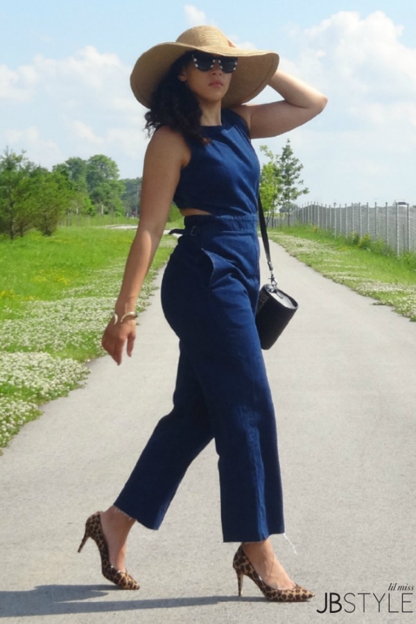 Jordan-LilMissJB-worked-this-denim-jumpsuit-with-accessories-and-a-nude-cardigan-3