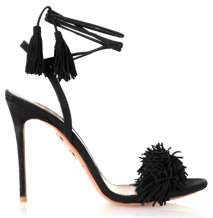 aquazzura-black-wild-thing-fringed-ankle-wrap-sandals