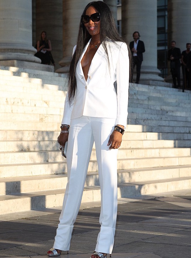 naomi campbell white suit