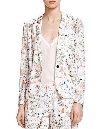 Beyonce's New York City the Kooples Botanical Floral Printed Blazer and Matching Pants Suit 8
