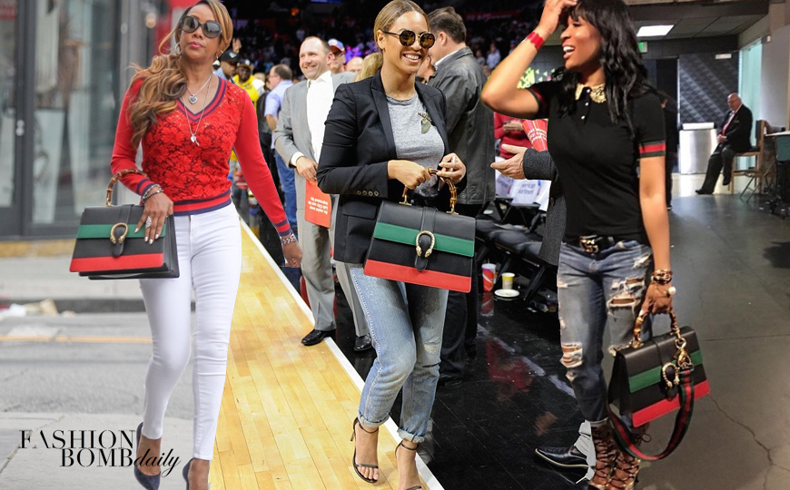 Celebs Love: Gucci's Dionysus Striped Bamboo Top-Handle Bag in Black, Red  and Green – Fashion Bomb Daily
