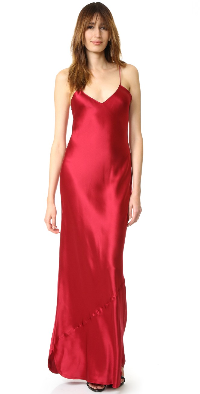 Hot! or Hmm… Selena Gomez’s New York City Nili Lotan Red Cami Gown ...