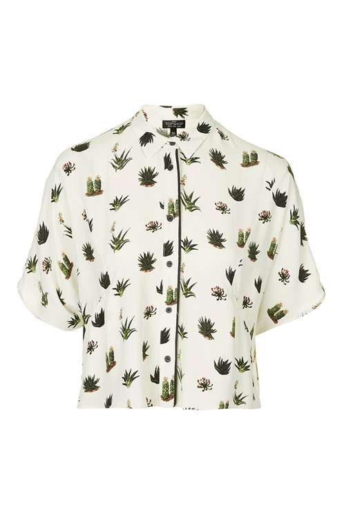 9 Karrueche Tran's Beautycon Topshop Cactus Printed Pajama Shirt and Matching Shorts